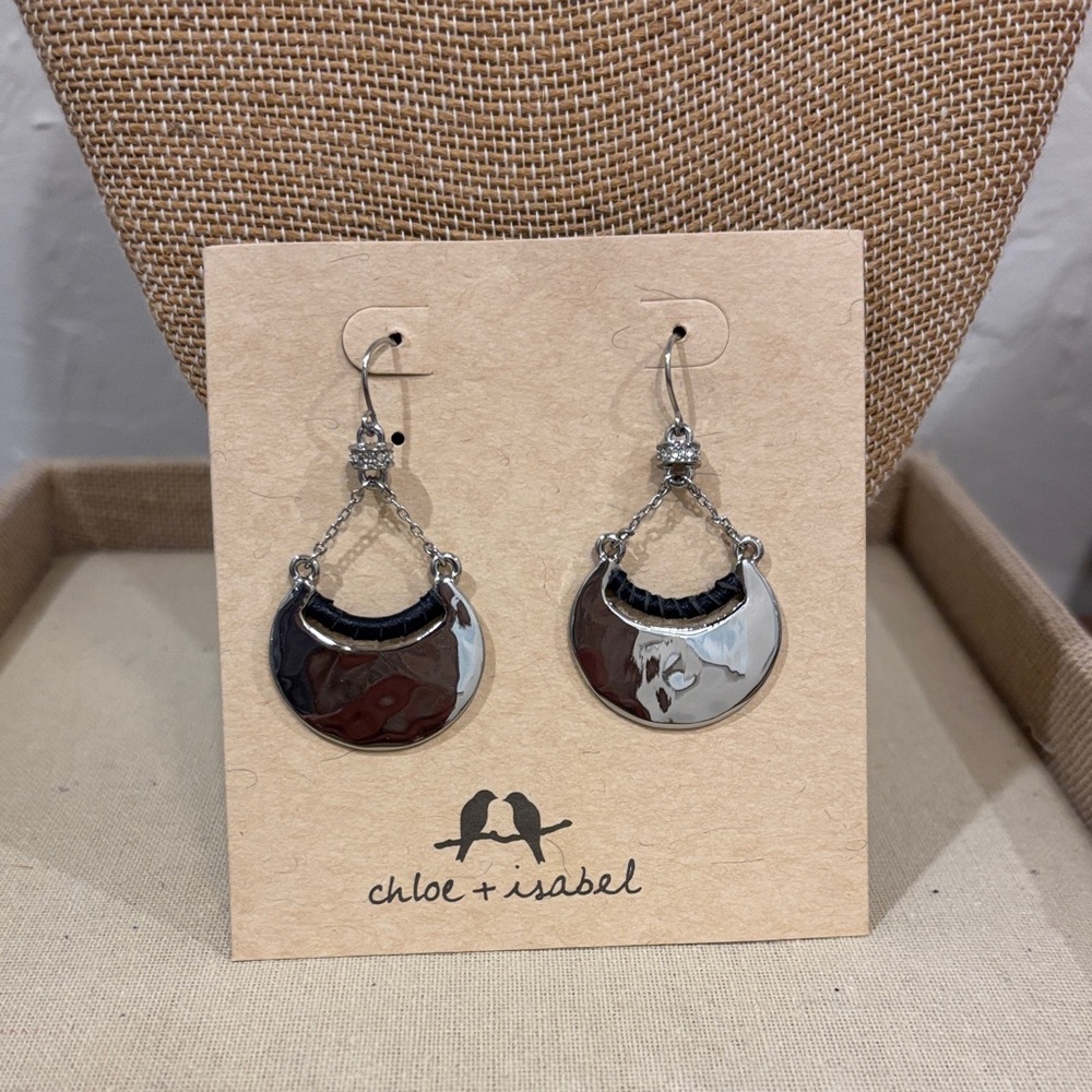 Chloe +‎ Isabel Hero Metal + Crescent Earrings. New